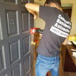residential locksmith fresh installation on a door in tilldenville